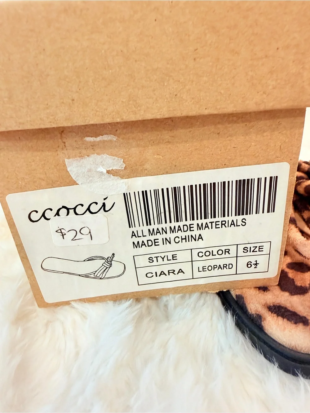 CCOCCI Leopard Knot Slide Sandals - Tan and Brown